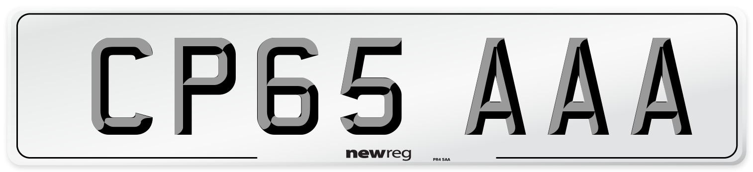 CP65 AAA Number Plate from New Reg